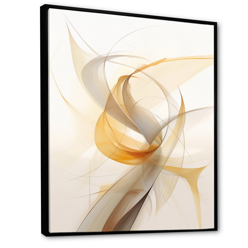 «Tender Whirling Illustration I», reproduction sur toile, H 32 po x l 16 po x P 1 po, Cadre flottant noir