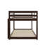 Lit superposé bas simple en bois d'hévéa avec échelle-1532545102