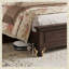 Grand lit en bois massif de 65 po de hauteur avec pieds à colonnes romaines, brun foncé-1397817800-1385690264