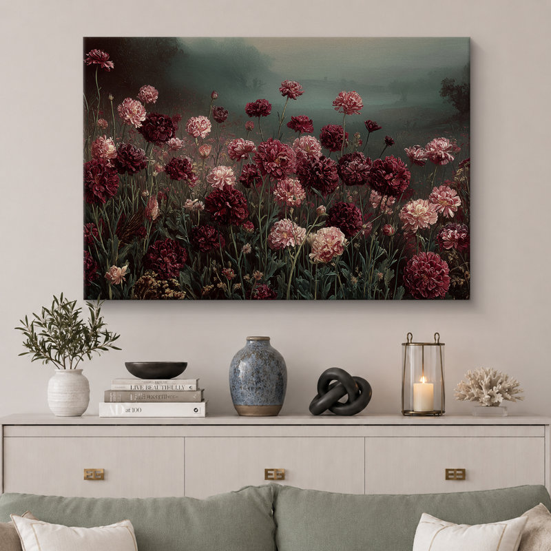 Impression sur toile encadrée très sombre Moody, Toile tendue, H 32 po x l 48 po x P 1,5 po