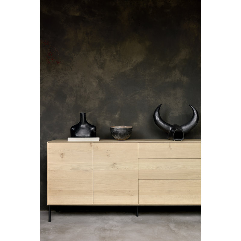 Whitebird 70.9'' W Solid Wood Sideboard, Natural Oak