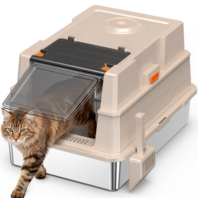Extra Large Stainless Steel Cat Litter Box