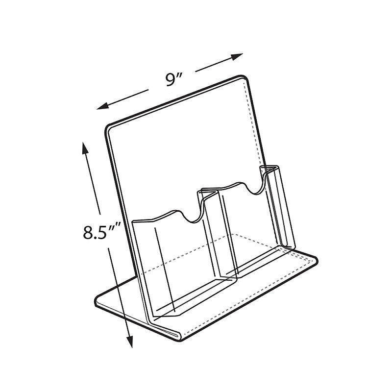 Two-Pocket Slant-Back Brochure Holder, 2-Pack