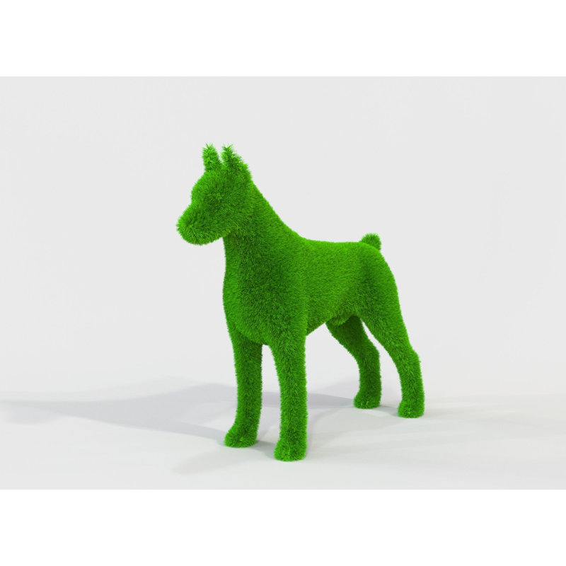 Topiaire doberman géant vert