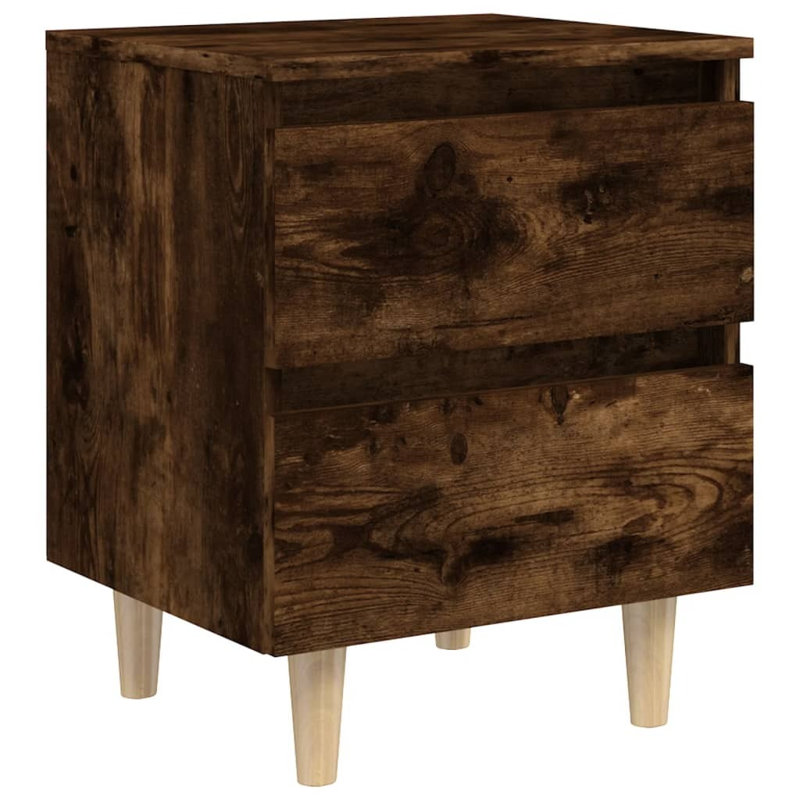 Potsdam 40 cm W Bedside Table, Smoked Oak