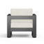 CHAISE CLUB MAYA BAY MP1, FINITION NOIRE AVEC COUSSIN BEIGE