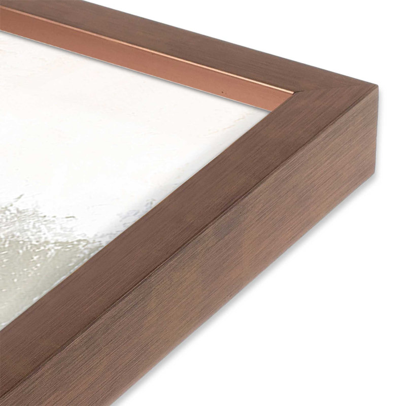 «Floral Haze» sur papier, Encadré rose poudre, H 19 po x l 25 po