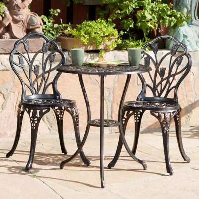 NASSAU CAST 3PC BISTRO SET