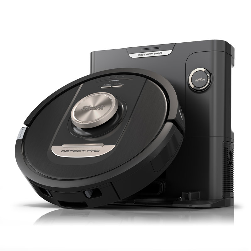 Black Cordless Bagless Robot Vacuum with HEPA Filter for Pets