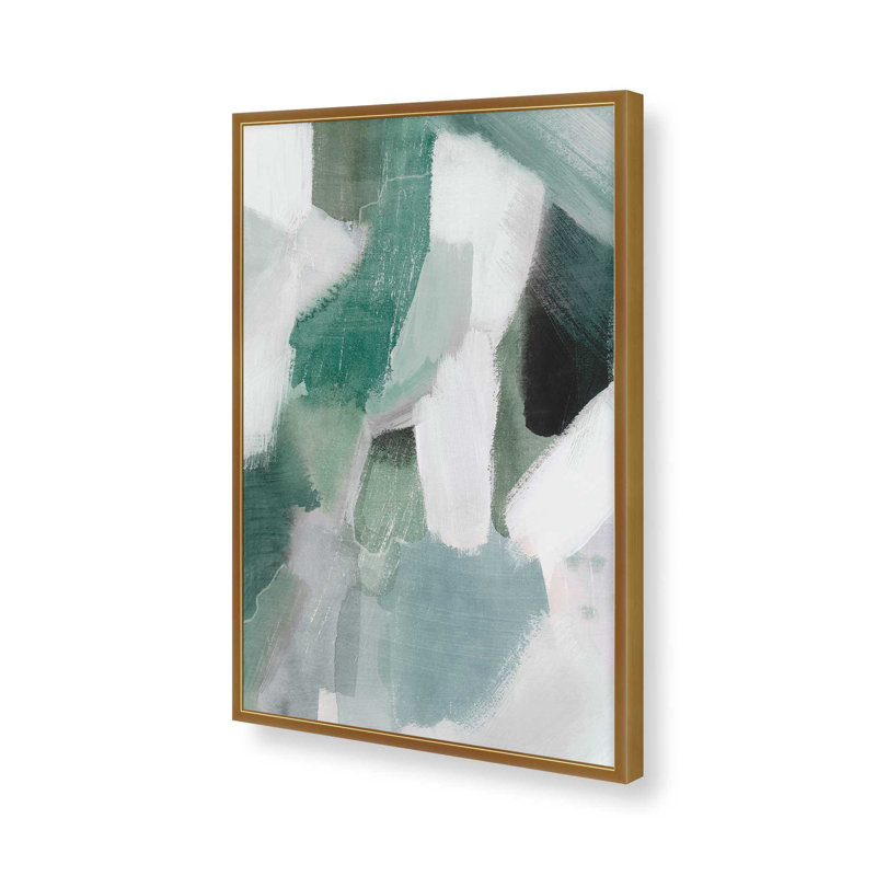 Emerald Mist II Print in a  Frame, Polished Gold Open Corner Framed, 37.25" H x 25.25" W