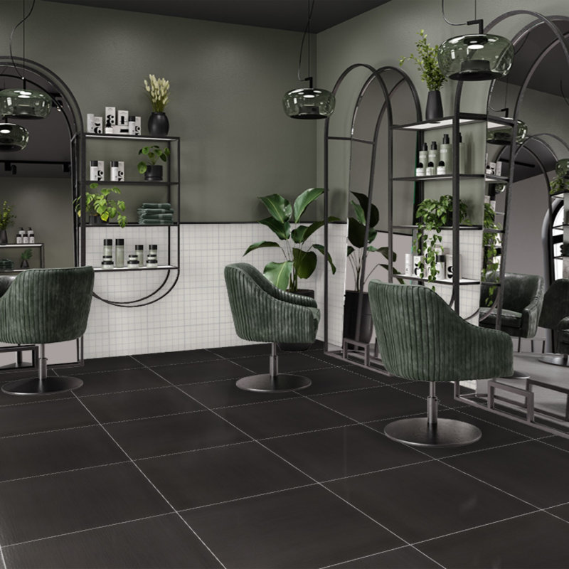 Refinery Semi-Polished 24'' W x 24'' L Porcelain Singular Tile, Nighttime