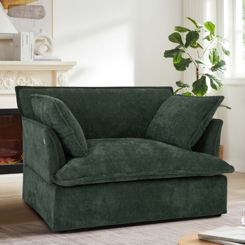 Fauteuil d'appoint surdimensionné 47,2 po avec port double