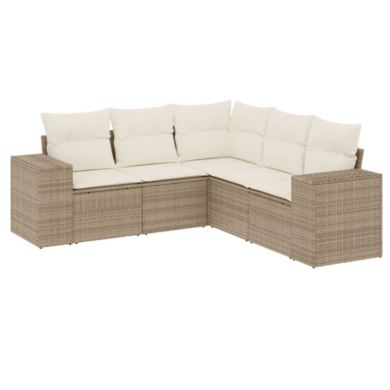 Vidaxl Garden Sofa Set Beige, Cream White