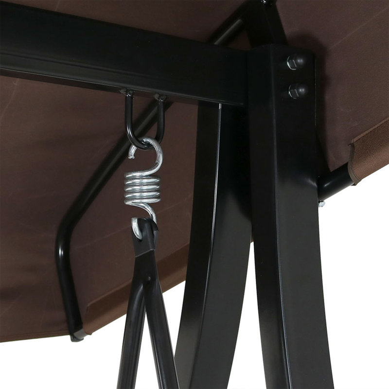 Padded swing with steel frame and stand, Noir