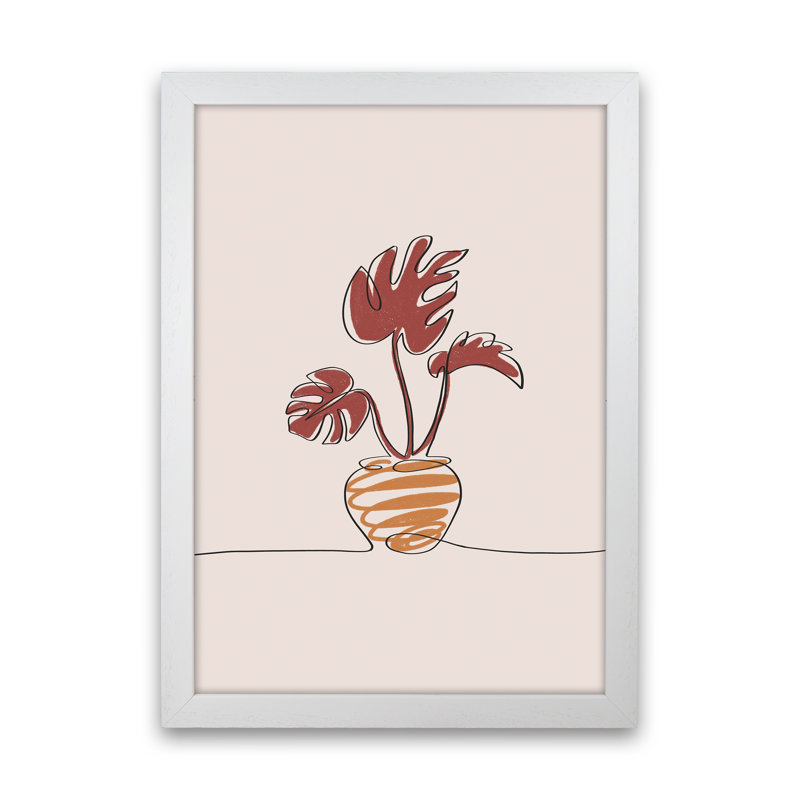 Monstera - Print, White Framed, 46cm H x 34cm W x 3cm D