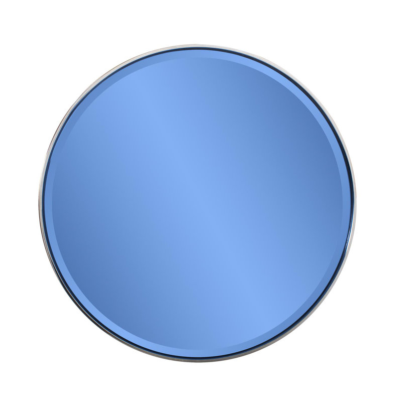 Miroir rond Jialin, vert émeraude, Bleu