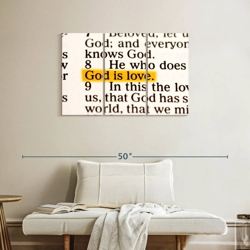 Tergel God Is Love, typographie, H 24 po x l 38 po