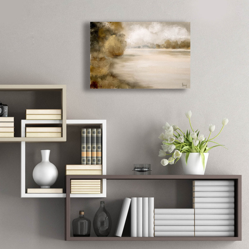 Art mural en verre «Tranquil Waters» par Ashley Bradley, H 16 po x l 24 po x P 0,2 po