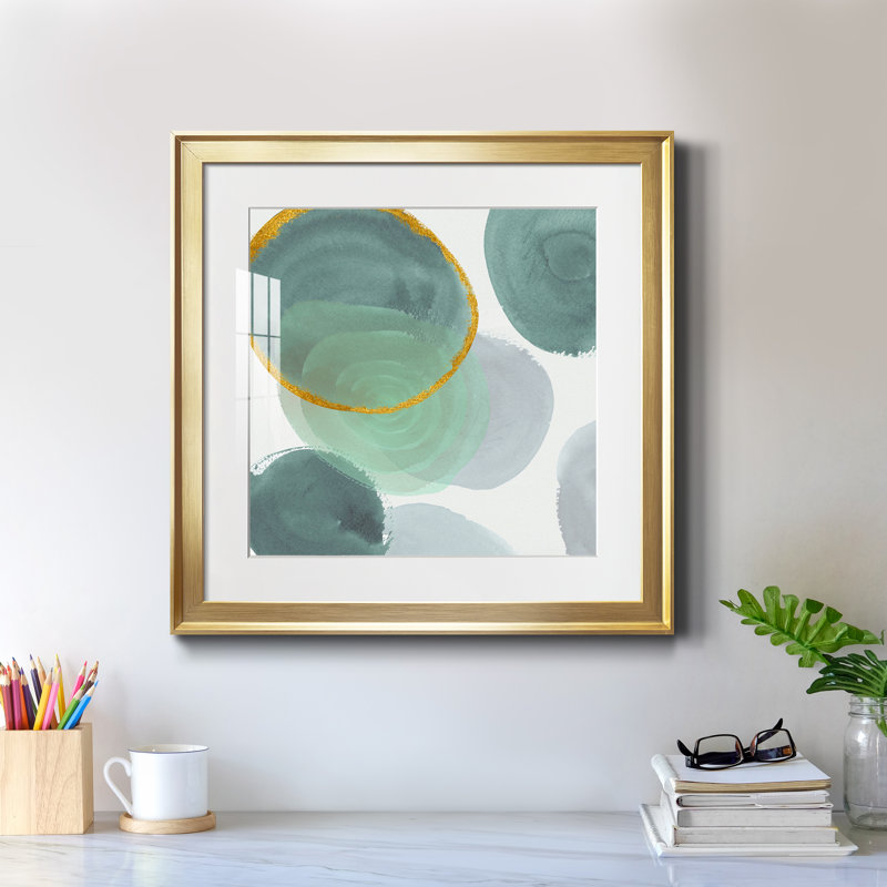 Ontario II - peinture encadrée, Doré, H 17,5 po x l 17,5 po x P 1,5 po