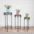 Peiffer Set of 3 Indoor or Outdoor Plant Stands by Pure Garden - Nesting Round Metal Plant Stands-2092373839