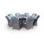 Otero 8 - Person Wicker Patio Dining Set with Round Table , Cushions Included-419823972-419823963