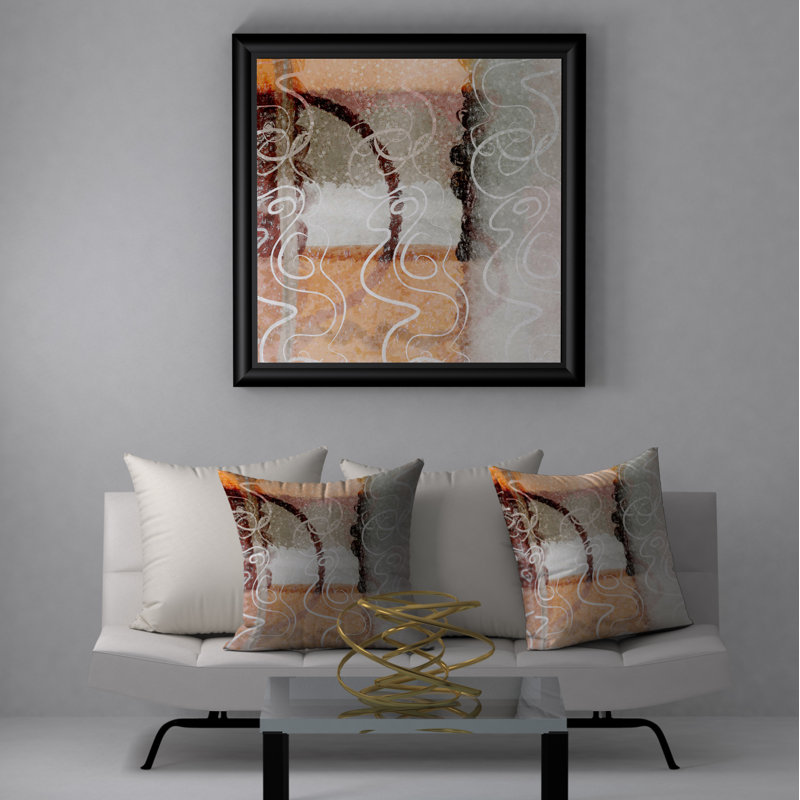 Abstract Throw Pillow, 20" H x 20" W