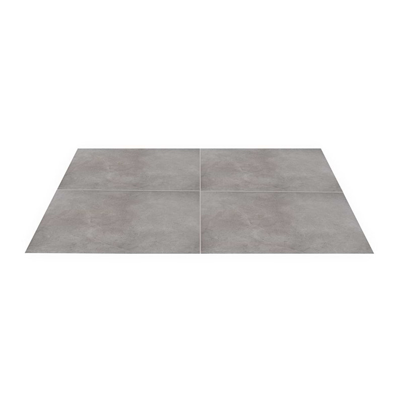 New Rock 48x48 Matte Porcelain Tile, Fossil Dark Gray