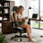 Adjustable Reclining Ergonomic Faux Leather Swiveling PC & Racing Game Chair(Set Of 2)-1317147752