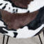 33cm Wide Round Animal Print Footstool Ottoman