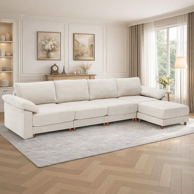 Modern Sectional Sofa Comfy Couch For Living Room