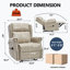 Fauteuil inclinable en similicuir avec massage et chaleur, mécanisme de mouvement robuste, 8 nœuds vibrants et 3 modes de massage-1453836805