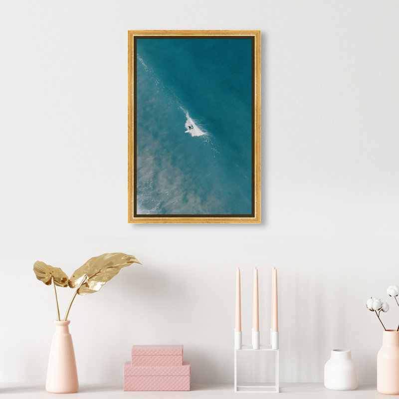 Aquamarine Breath Print by Oliver Gal, 55"H x 37"W, Gold Floater Frame