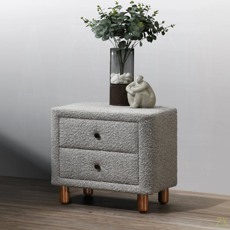 Mobilier de chambre à coucher classique avec deux tiroirs et table de chevet à deux tiroirs