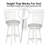 Gateshead Wood Adjustable Height Swivel Stool With Lattice Back Design, White