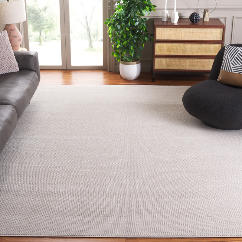 Tapis beige en polyester / polypropylène tissé à la machine Berkely, Rectangle 8 pi x 10 pi