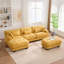 Canapé-lit en forme de U en velours granulé avec 2 repose-pieds et canapé-lit 3 places UNIS UNI WIN-630320839