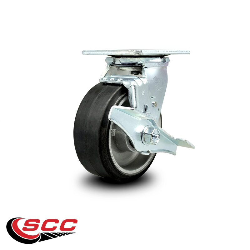 Caoutchouc sur roulettes en aluminium