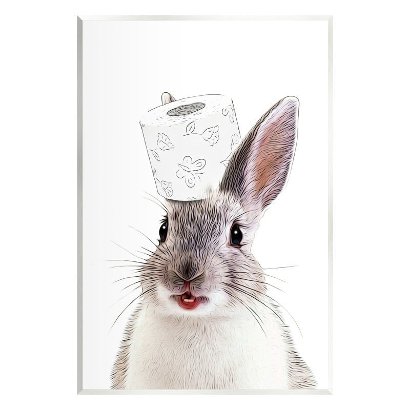 Impression sur papier «Rabbit Balancing» par Annalisa Latella, H 19 po x l 13 po x P 0,5 po, Mdf