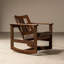 Chaise berçante décontractée en bois massif