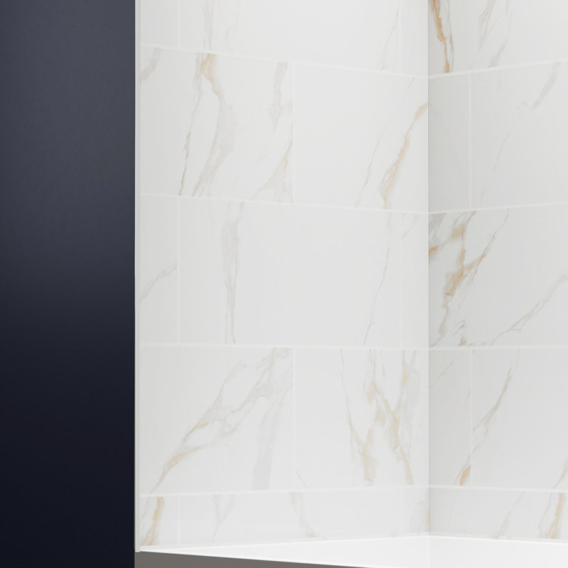 Composite Shower Wall Panel Surround - Seamless 60" Back Wall