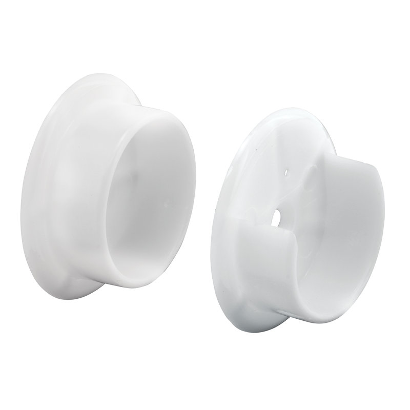 Extrémités de douilles pour garde-robe Prime-Line, H 9,13 po x l 7,13 po x P 2,13 po, Plaqué zinc