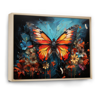 «Butterfly Graffiti Style» - reproduction d'art sur toile