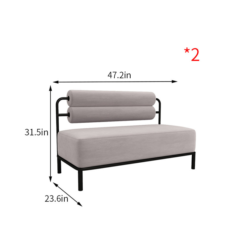 Banc rembourré en mélange de polyester
