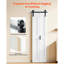 Porte de grange pliante, 24 po x 84 po, portes de placard coulissantes en panneau de fibres à densité moyenne, trousse de quincaillerie incluse, conception en H peu encombrante, besoin d'être assemblé, pour la chambre à coucher, le salon, la garde-robe et le paravent, blanc-121874050
