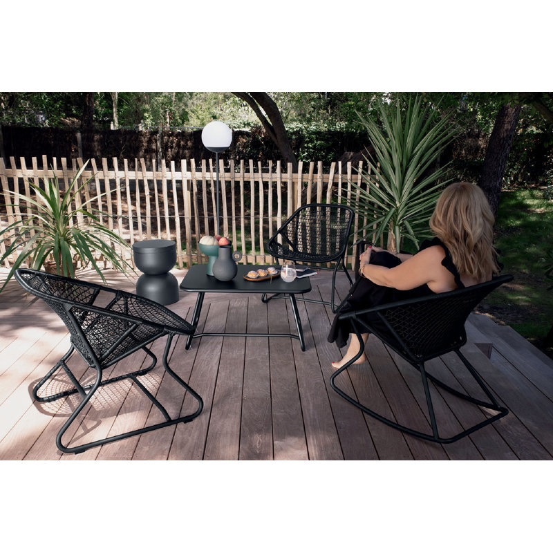 Sixties Outdoor Lounge Chair, Liquorice