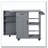 Outdoor Kitchen Island Fir Wood Prep Station Lockable Kitchen Cart with Stainless Top, Ample Storage Space-124609584