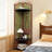 Corner Coat Rack 47", Vintage Floral Corner Hall Tree with 3 Shelves & 6 Hooks for Small Spaces