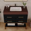Meuble-lavabo en bois 36 po noir