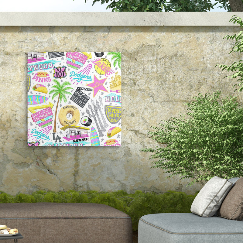 Toile d'extérieur Jess Stempel Los Angeles Spots, H 14 po x l 14 po
