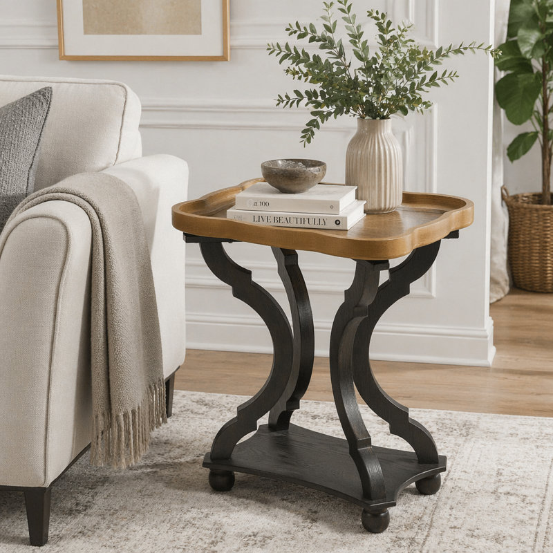 Table de bout en sablier French Country